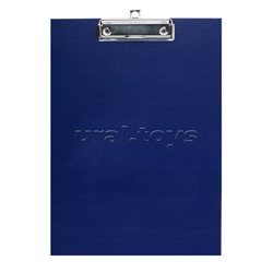 Клипборд A4, картон толщина 2 мм, покрытие ПВХ, синий