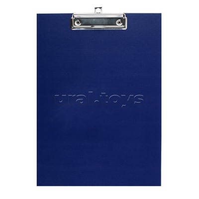 Клипборд A4, картон толщина 2 мм, покрытие ПВХ, синий