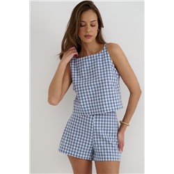 Шорты  SRT25 02_Blue Checkers/Голубой, белый