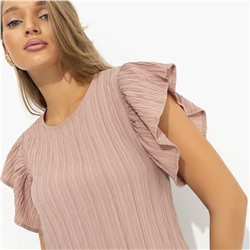 Блуза из жатой ткани, Потому что нужно! (коричневая)