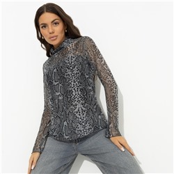 Водолазка полупрозрачная с топом, Внешнее великолепие (snake, 2 в 1)