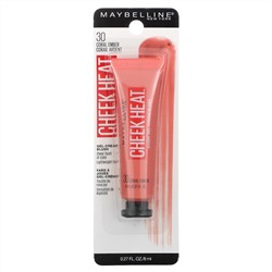 Maybelline, Cheek Heat, Gel-Cream Blush, Coral Ember, 0.27 oz (8 ml)