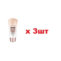 Maybelline New York BB-Крем для лица Dream Satin увлажняющий SPF 30 Светлый 30мл 3шт
