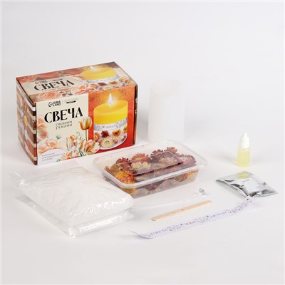 Свеча своими руками. Создание цветных свечей с цветочным декором «Краски Осени», набор для творчества