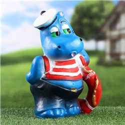 Садовая фигура из гипса «Бегемот - моряк», 17×17×29 см