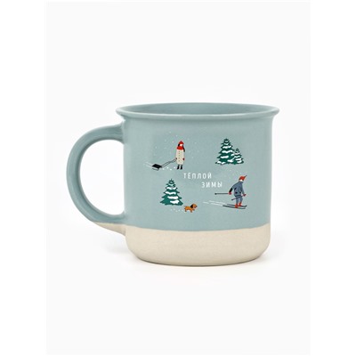 Кружка керамическая новогодняя «Теплой зимы», 400 мл, ручная работа