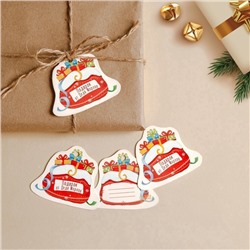 Шильдик на подарок Новый год «Новогодний мешок», 6.5×5.5 см