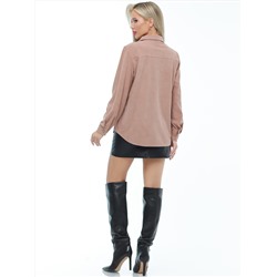 Рубашка из вельвета с накладными карманами