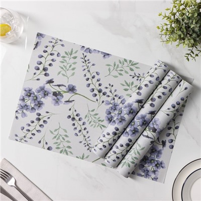 Салфетки сервировочные на стол Доляна «Весенняя нежность», 4 шт., 30×45 см