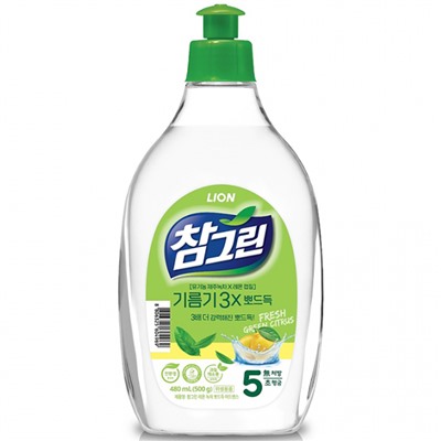 LION CHARM Green Средство для мытья посуды, овощей и фруктов (Зеленый чай) 500 г