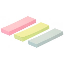 Закладки с клеевым краем 15х50 мм 3цв х 50л ПАСТЕЛЬ бумажные Z1550-3P inФОРМАТ