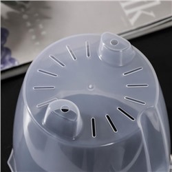 Кашпо для цветов со вставкой «Флюте», 1.9 л, прозрачное