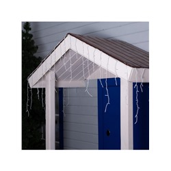 УЦЕНКА Гирлянда «Бахрома» 3×0.6 м, IP44, УМС, белая нить, 160 LED, свечение синее, 220 В