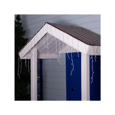 УЦЕНКА Гирлянда «Бахрома» 3×0.6 м, IP44, УМС, белая нить, 160 LED, свечение синее, 220 В