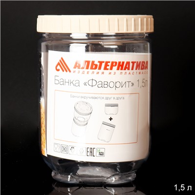 Банка 1,5 л Фаворит / М6597 /уп 12/