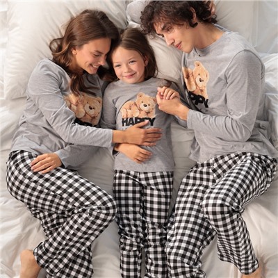 Пижама новогодняя женская (лонгслив, брюки) KAFTAN Happy together, размер 40-42