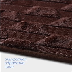 Коврик для ванной и туалета SAVANNA «Стоун», 40×60 см, коричневый