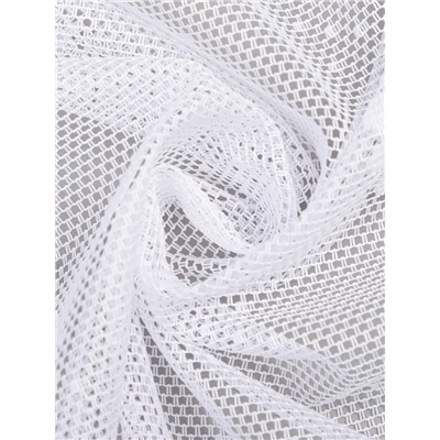 Тюль на кухню без шторной ленты,165×170 см, цвет белый, 100% полиэстер