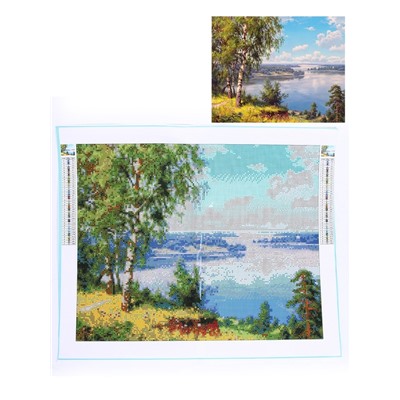 УЦЕНКА Алмазная вышивка с полным заполнением «Березки» 40×50 см