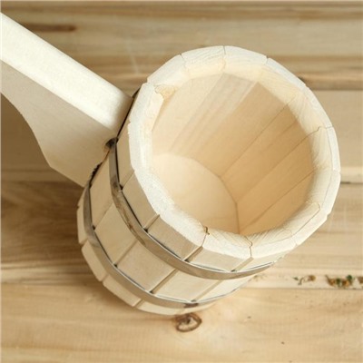 Набор для бани и сауны, 3 предмета: ковш, 800 мл, запарник, 9 л, шайка, 10 л, «Добропаровъ»