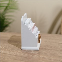 Сувенир вечный календарь, 11.5×6.5×12 см, дерево, белый