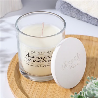 Ароматическая свеча в стакане «Лемонграсс и зеленый чай», 7×7 см, 27 ч