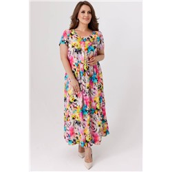 Платье штапель  6126/06/Фуксия