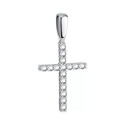 Подвеска из серебра куб.циркон., Л-11779