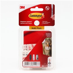 Легкоудаляемые самоклеящиеся полоски Command для плакатов, белые, 24 шт.