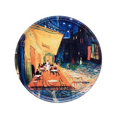 Поднос сервировочный AGNESS  НОЧНАЯ ТЕРРАСА КАФЕ (В. ВАН ГОГ)  33*2,1см