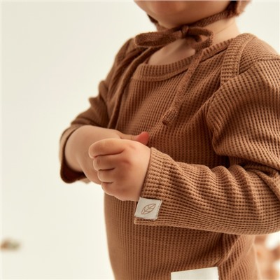 Набор боди 2 шт. SL HOME, рост 86-92 см, бежевый, кофейный