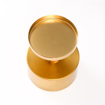 Металлический подсвечник на 1 свечу «Алессио», d=7.5 см, золото 9×9×12 см