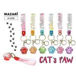 Брелок "ЛАПКА" на силиконовом ремешке, ассорти M-2426 Mazari