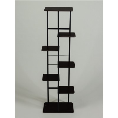 Подставка для цветов Greengo, 7 полок, 36×23×120 см, напольная, каркас металл, полки МДФ, чёрная