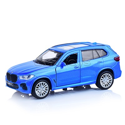 Машина металл. BMW X5 M-SPORT 12 см, (открыв. двери, багаж, син,) в коробке