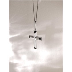 Подвеска из серебра с нат.шпинелью родированная 925 пробы 7-06рч416