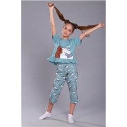 Пижама для девочки Три медведя арт. ПД-021-047 (Бирюза)