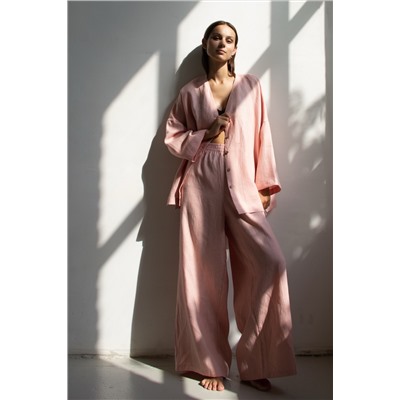 Костюм лён  SET004/06/Нежно-розовый