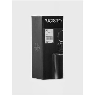 Штоф Magistro «Плуто», 800 мл, 9.97×9.97×27.5 см, стекло, прозрачный