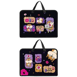 Папка для тетрадей пластиковая А4 на молнии с ручками 340х245х35 мм "Хомяк Сеня" (094456) 07097 Хатбер