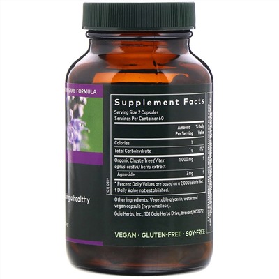 Gaia Herbs, Витекс для женщин, 120 растительных капсул Phyto-Caps с жидкостью