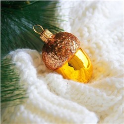 Ёлочная игрушка «Жёлудь» h=5 см