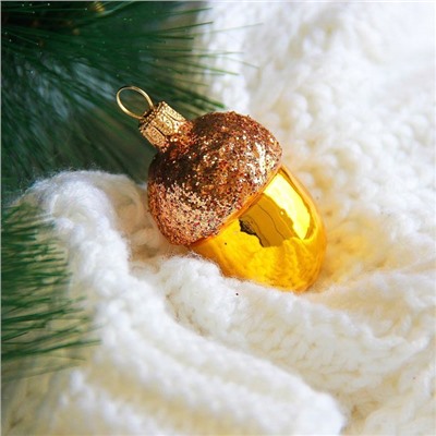 Ёлочная игрушка «Жёлудь» h=5 см