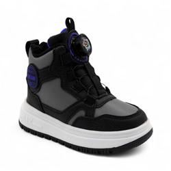 Кроссовки зимние на меху В7187-10 серо черные