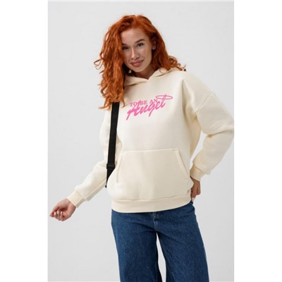 8578 толстовка женская оверсайз (Молочный_ангел)