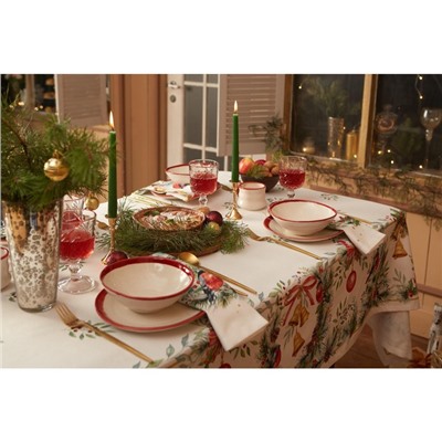 Скатерть новогодняя «Этель» Christmas bells, 150×110±2 см с ГМВО, 100% хлопок, саржа 190 г/м²