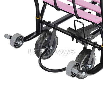 Санки детские "Мишутка-1" Универсал (черный-слива) в коробке