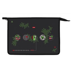 Папка для тетрадей А4 на молнии сверху пластиковая "Пиксель бум" (094804) 03051 Хатбер