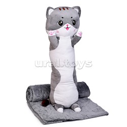 Мягкая игрушка "Кот" с пледом (110х150)