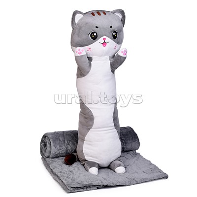 Мягкая игрушка "Кот" с пледом (110х150)